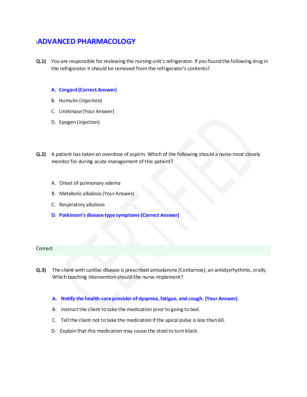 Preview image of Advanced Pharmacology document